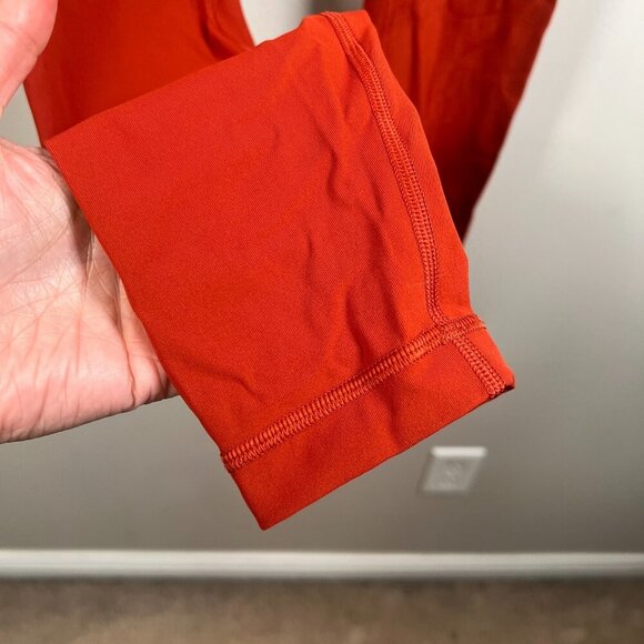 Lululemon Athletic Leggings Size 6 Orange Yoga Workout Gym Active Athleisure - Picture 6 of 7